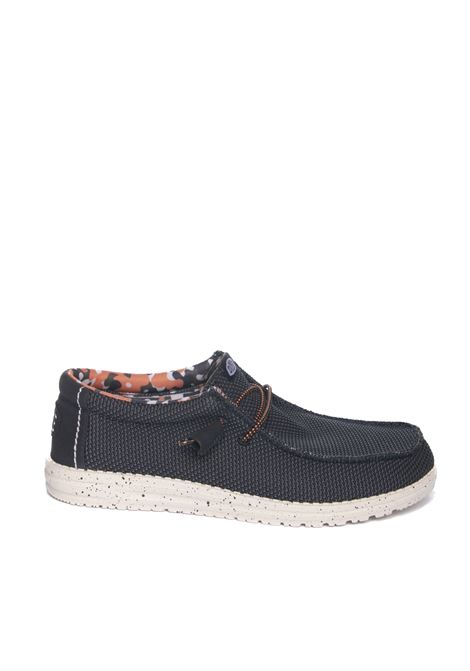 Navy blue wally sox sneaker HEY DUDE | 40019WALLY-BLMT